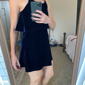 Velvet Tiered Mini Dress